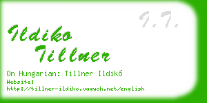 ildiko tillner business card